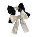 New Fabric Pearl Rhinestone Big Hair Barrettes Bow Knot Fashion Accessories Hairpin Korean Luxury Spring Clip